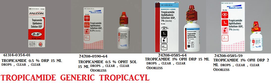 Rx Item-Tropicamide 0.5% 15 ML Drops by Sandoz-Falcon Pharma USA 