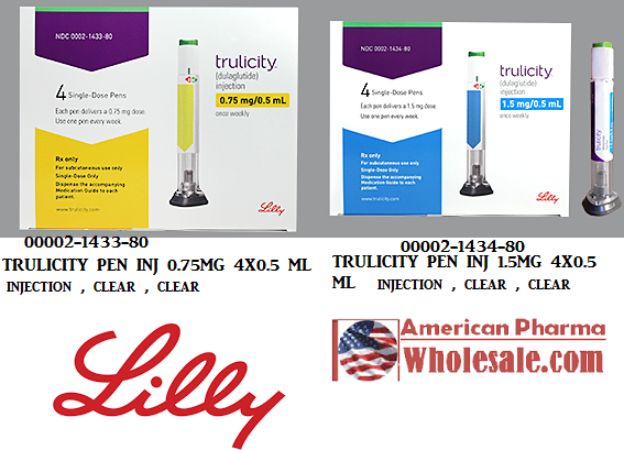 Rx Item-Trulicity Pen 1.5MG 4X0.5 ML Inj -Keep Refrigerated - by Lilly Eli & Co USA 