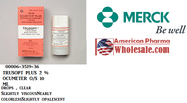 Rx Item-Trusopt Plus 2% OCU 10 ML O/S by Merck & Co Pharma USA 