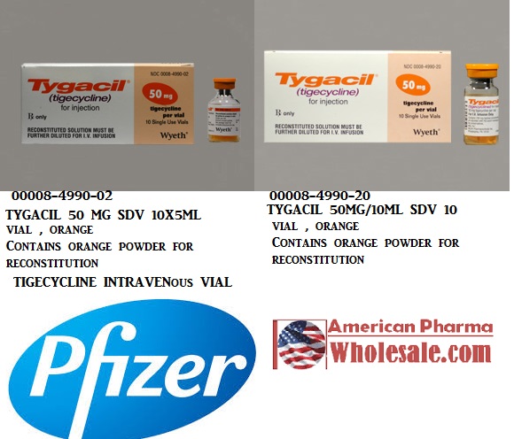 Rx Item-Tigecycline 50MG 10X10 ML Single Dose Vial by Fresenius Kabi Pharma USA 