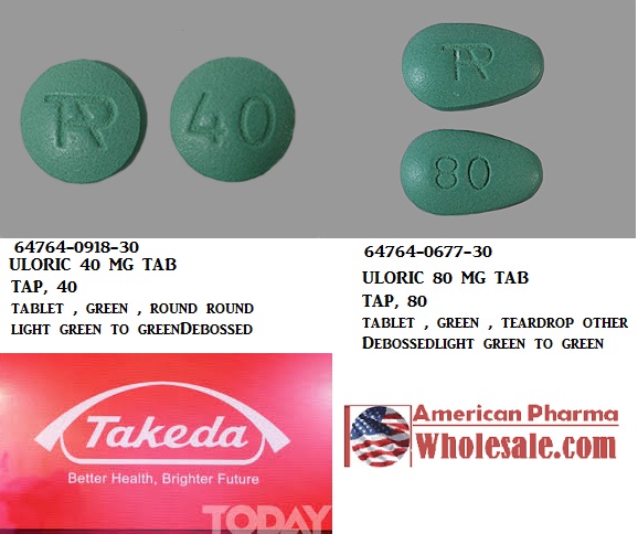 Rx Item-Uloric 40MG 30 Tab by Takeda Pharma USA 