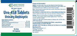 Rx Item-Uro-458 90 Tab by Method Pharma USA 