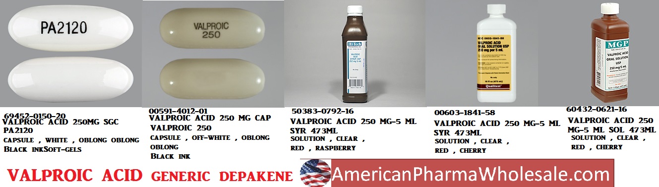 Rx Item-Valproic Acid 250MG 100 Cap by Mckesson Packaging Svc USA