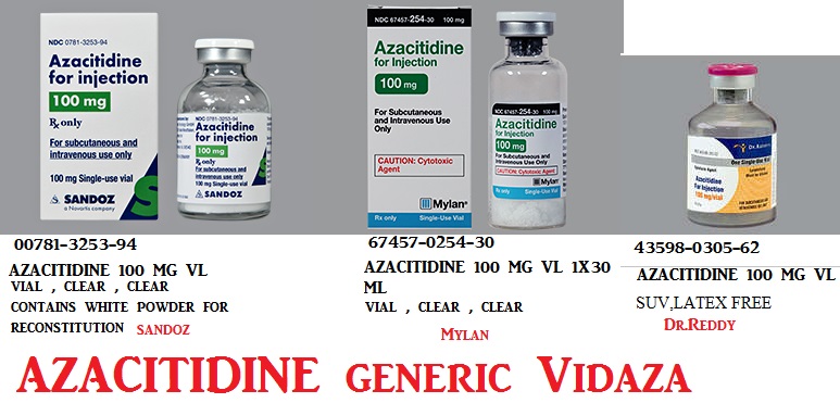 Rx Item-Azacitidine 100MG 1 Single Dose Vial by Bluepoint Labs Injection AHP USA