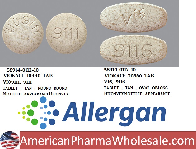 Rx Item-Viokace 20880 100 Tab by Allergan Pharma USA 