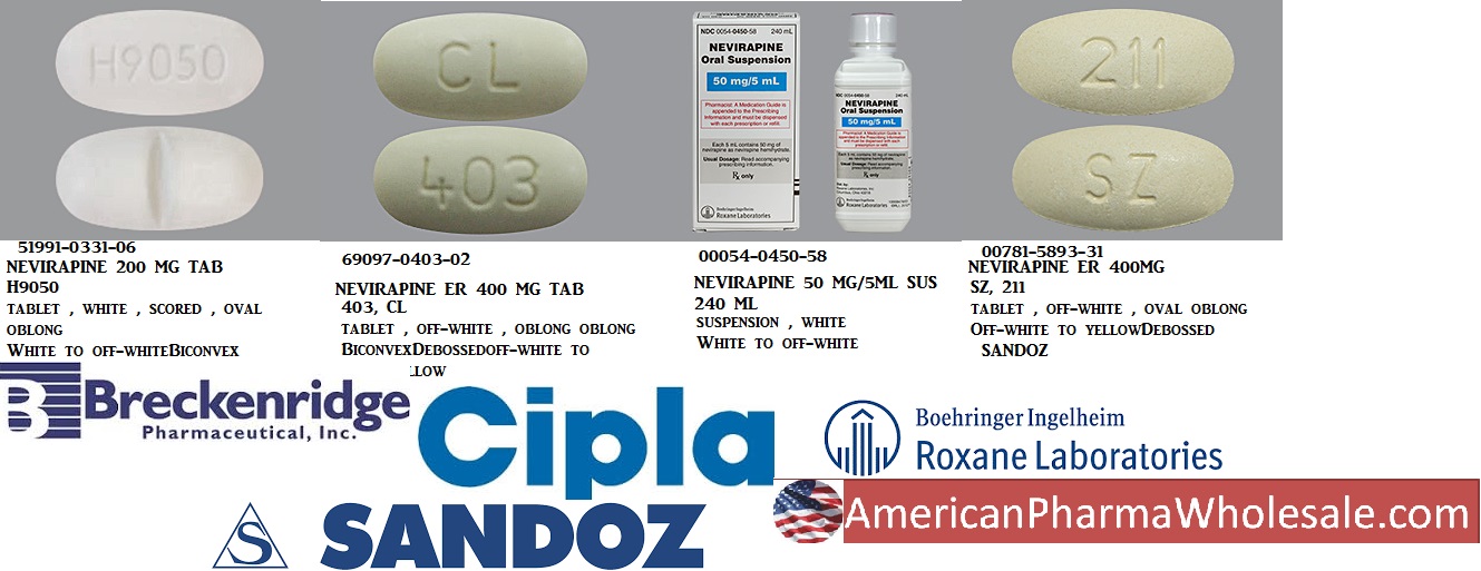 Rx Item-Nevirapine 400MG 30 Tab by Mylan Pharma USA 
