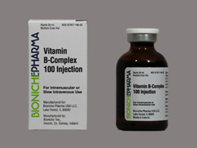 Rx Item-Vit B-Complex 100 30 ML Inj -Keep Refrigerated - by Mylan Institutional Pharma USA 