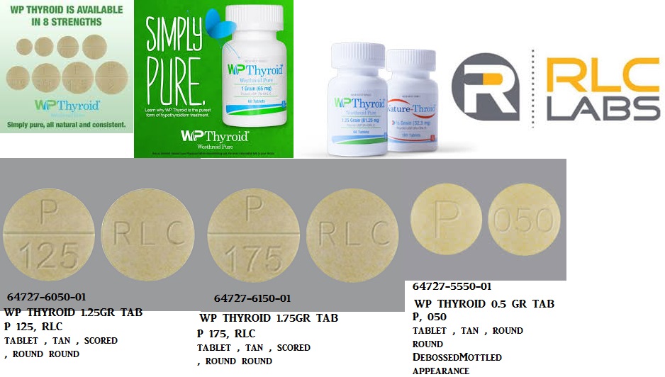 Rx Item-Wp Thyroid 0.25GR 100 Tab by RLC Labs USA