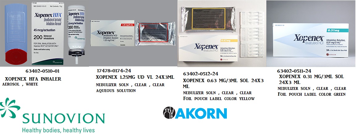 Rx Item-Xopenex 0.31/3ML 2X12X3 ML SOL by Akorn Pharma USA Brand 
