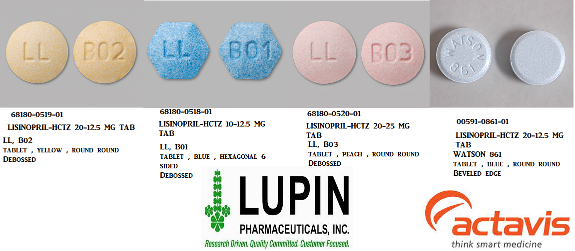 Rx Item-Lisinopril-HCTZ 20/12.5MG 100 Tab by Teva Pharma USA 