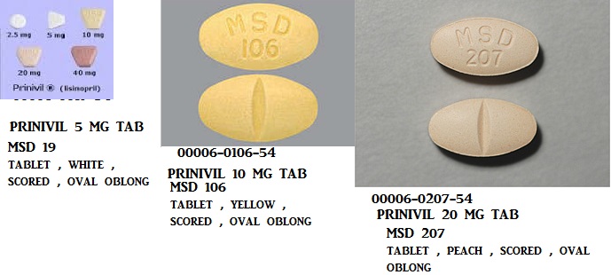 Rx Item-Prinivil 10MG 90 Tab by Merck & Co Pharma USA 