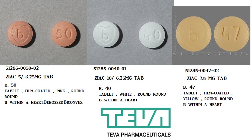 Rx Item-Ziac 2.5MG 100 Tab by Teva Pharma USA Brand