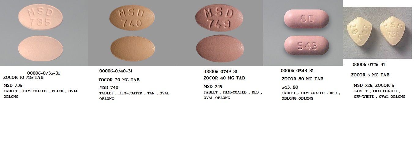 Rx Item-Zocor 10MG 30 Tab by Merck & Co Pharma USA 