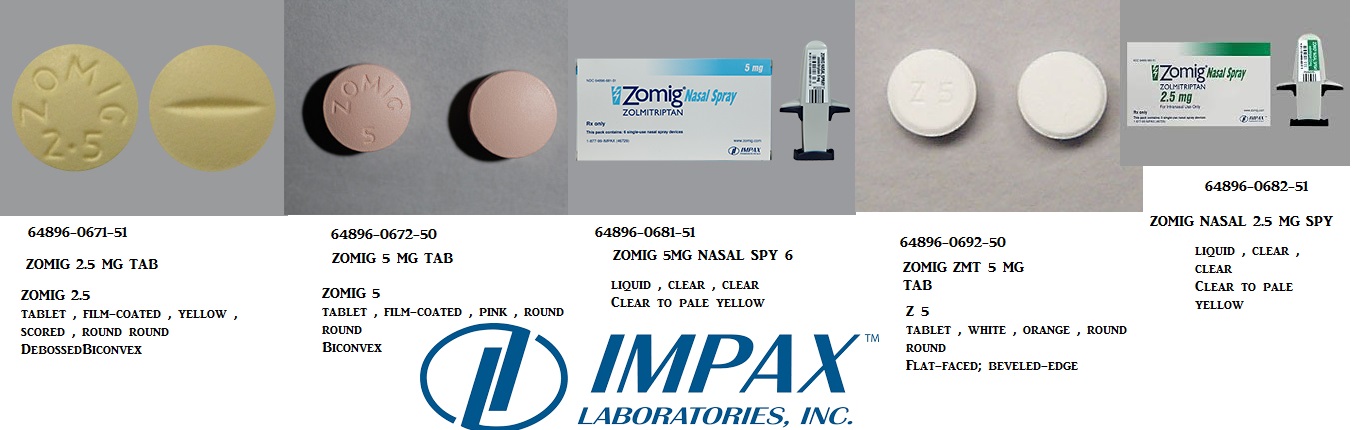 Rx Item-Zomig 2.5MG 6 Tab by Amneal Pharma USA Specialty 