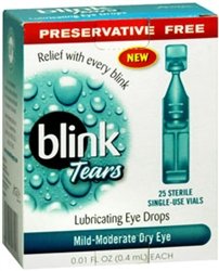 Blink Dry Eye Drops Preserv Free Vial 25 By J&J Consumer USA 