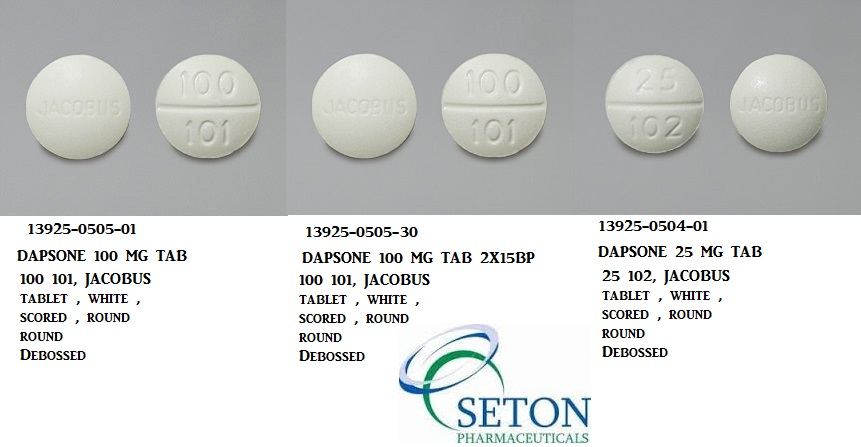 Rx Item-Dapsone 100MG 100 Tab by Jacobus Pharma USA Co 