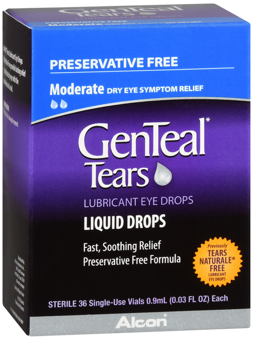 Pack of 12-Genteal Tears Lubricant Eye Drop PF Drops 36DS By Alcon Vision Care Grp USA 