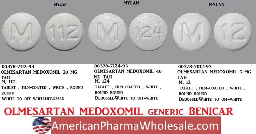 Rx Item-Olmesartan Medoxomil 20MG 30 Tab by Mylan Pharma USA 