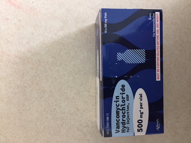 Rx Item-Vancomycin 500MG 10 Vial by Athenex Pharma USA 