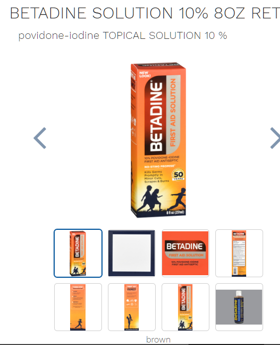 Betadine 10 % Solution 8 oz By Emerson Healthcare USA 