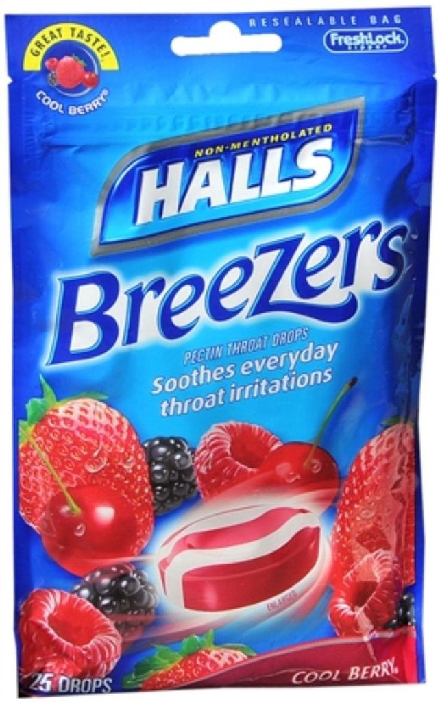 Case of 48-Halls Breezers Bag Cool Berry Lozenge 25 By Mondelez Global USA 