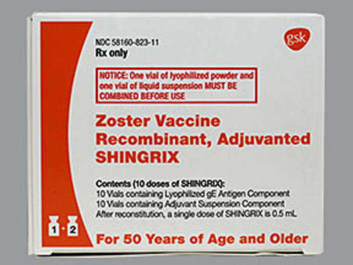 Rx Item-Shingrix Kit 10 KIT varicella-zoster gE/AS01B/PF -Keep Refrigerated - by Glaxo Smith Kline Vaccines 
