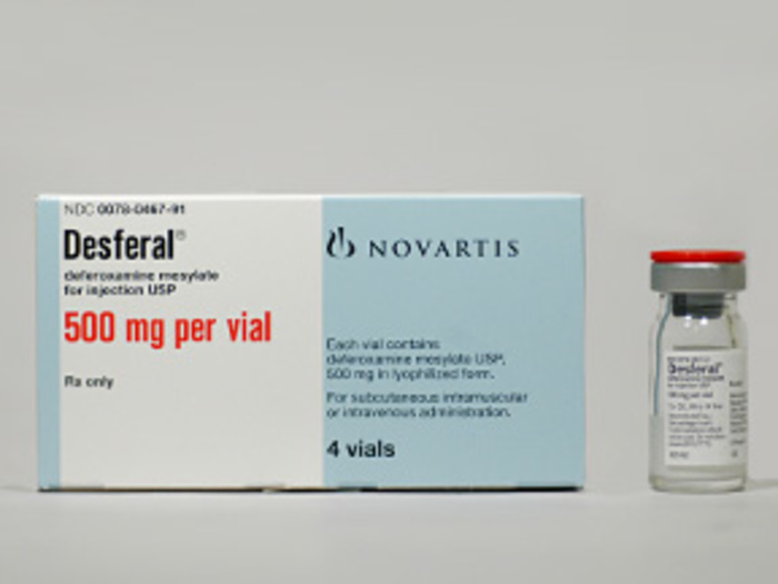 Rx Item-Desferal Mesylate 500MG 4 Vial by Novartis Pharma USA 