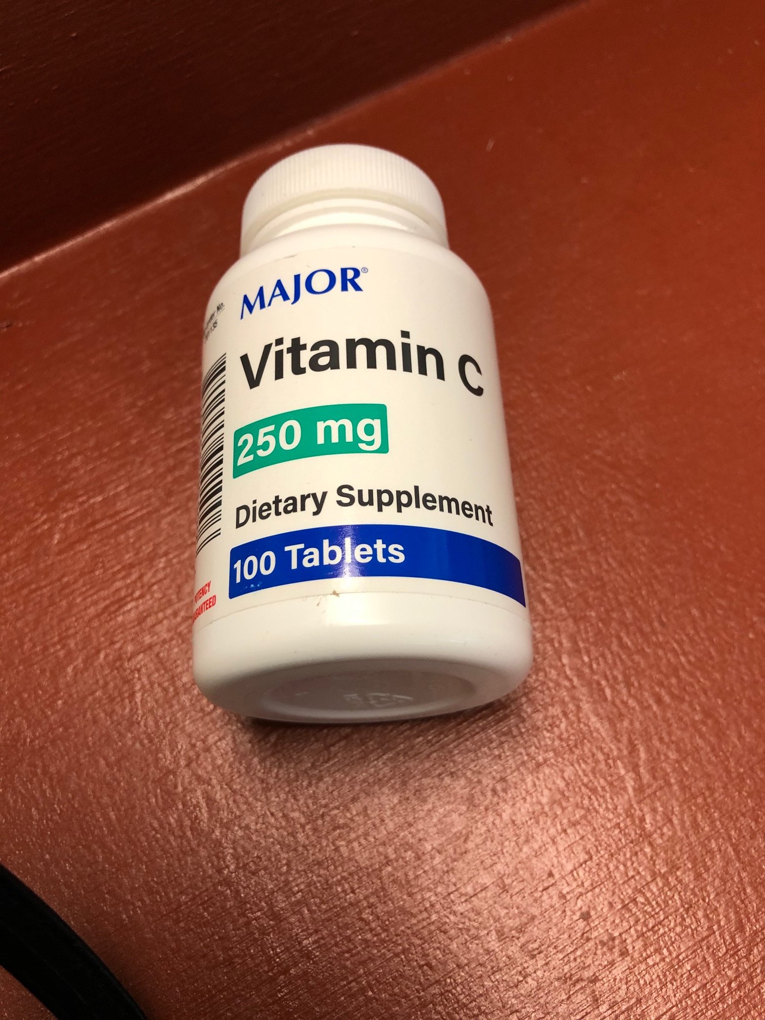 Vitamin C 250 mg Tab 250 mg 100 By Major Pharma USA 