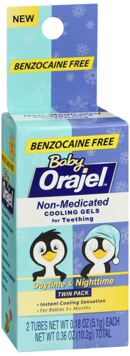 Pack of 12-Baby Orajel Non-Medicated Cool Gel Am/PM Liqui-Gels 0.36 oz By Church & Dwight USA 