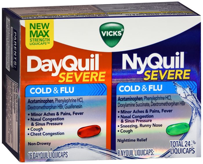 Dayquil/Nyquil Severe Combo Liqicap Liquicaps 24 By Procter & Gamble Dist Co USA 