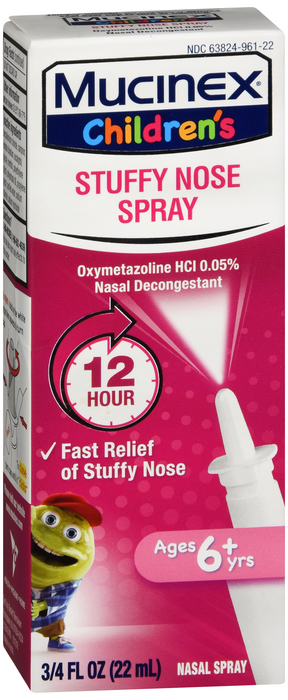 Case of 24-Mucinex Child Stuffy Nose Nasl Spray 0.75 oz By RB Health  USA 
