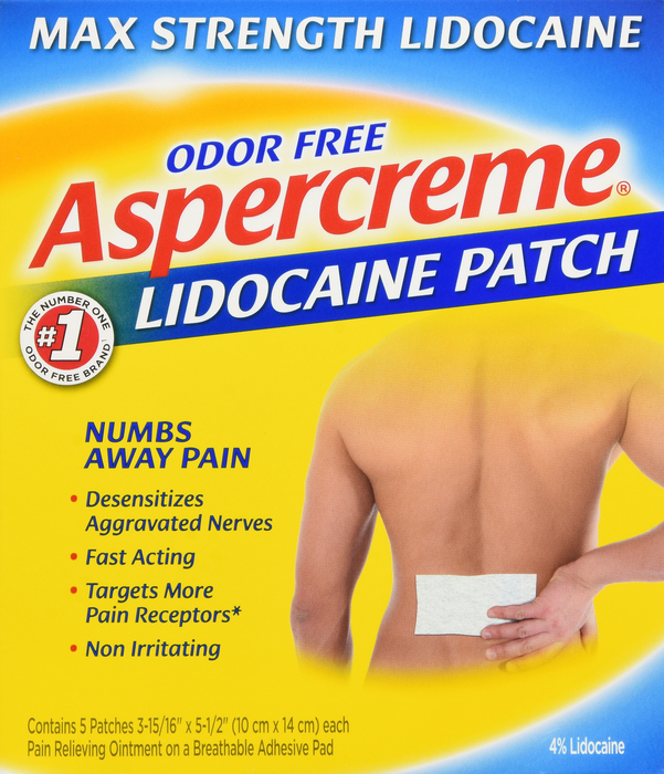 Aspercreme Lidocaine Patches Patch 5 By Chattem Drug & Chem Co USA 