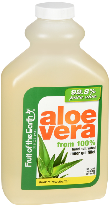 Pack of 12-Aloe Vera Juice Liquid 32 oz By Fruit Of The Earth USA 