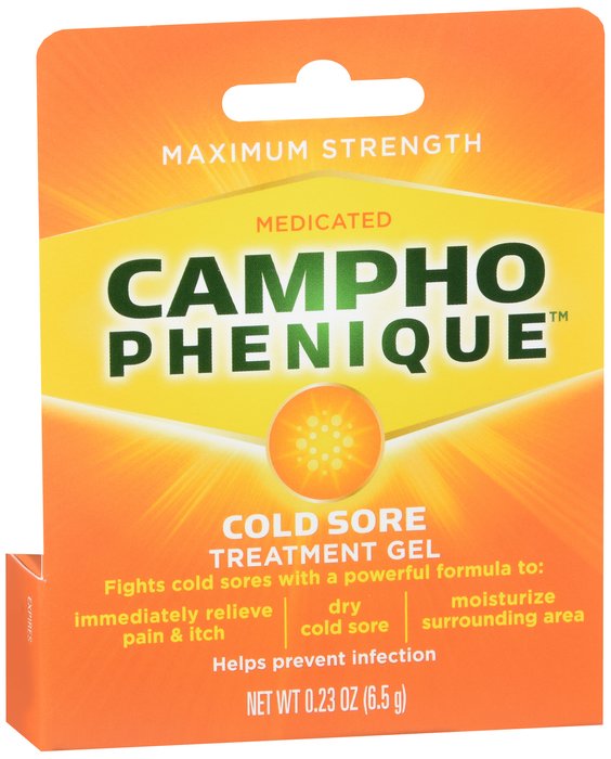 Pack of 12-Campho Phenique Cold Sore Gel 0.23 oz By Foundation Consumer Healthcare USA 