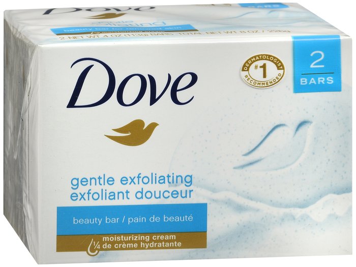 Pack of 12-Dove Bar Soap Exfolitating Bar 2X4.2 oz By Unilever Hpc-USA 