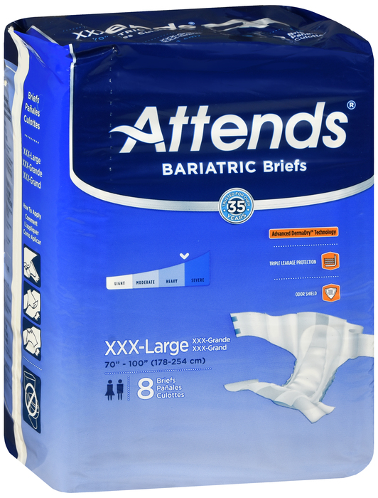 Attends Bariatric Briefs 3X-Large Brief 4X8 By Attends Healthcare Products USA 