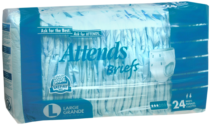 Attends Care Poly Brief Large Brief 3X24 By Attends Healthcare Products USA 