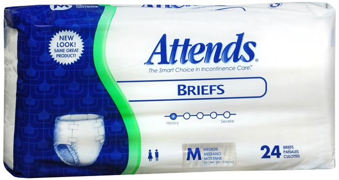 Attends Care Poly Brief Medium Brief 4X24 By Attends Healthcare Products USA 