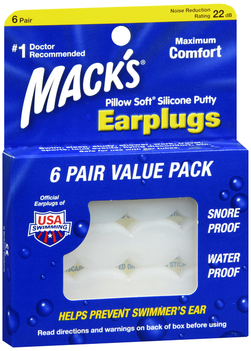 Macks Ear Plug Pillo Soft Clear White Nrr22 6 By Mckeon Products USA 
