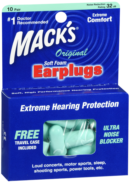 Pack of 12-Macks Ear Plug Ultra Foam Teal Nrr32 10 By Mckeon Products USA 