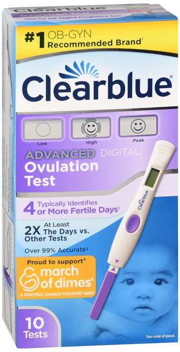 Clearblue Ovulation Digital Advanced Kit 10 By Procter & Gamble Dist Co USA 