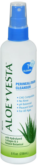 Pack of 12-Aloe Vesta Perinal Cleanser Solution 8 oz Sol By Medline USA 