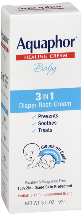 Pack of 12-Aquaphor Baby Diaper Rash 15% Zn Cream 3.5 oz By Beiersdorf/Consumer Prod USA 