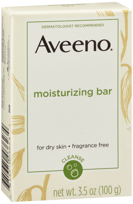Pack of 12-Aveeno Active Naturals Bar Moisturizing Fragrance Free Bar 3.5 oz By J&J Consumer USA 