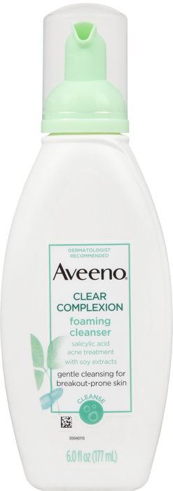 Aveeno Clear Complexion Cleansing Foam Liquid 6 oz By J&J Consumer USA 