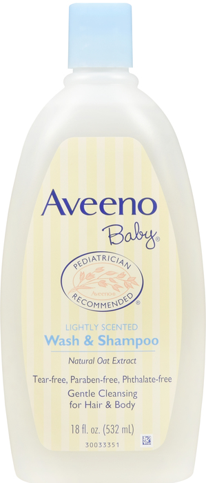 Pack of 12-Aveeno Baby Wash & Shampoo Wash 18 oz By J&J Consumer USA 