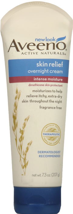 Aveeno Cream Overnight Intense Moisture Skin Relief Cream 7.3 oz By J&J Consumer USA 