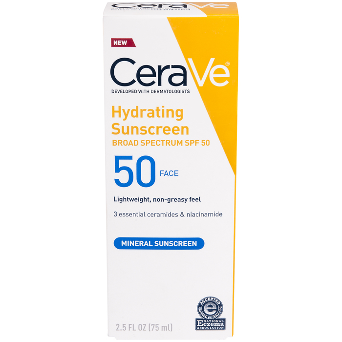 Case of 24-Cerave Sun Face Mineral SPF 50 Lotion 2.5 oz By L'Oreal USA 