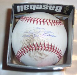 Thumbnail of Joe Nathan Autographed OMLB Game USED Baseball Signed Minnesota Twins