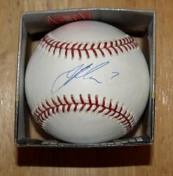 Thumbnail of Joe Mauer Autographed Baseball Signed Twins MVP